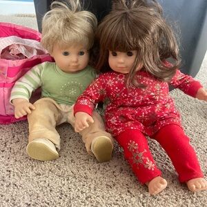 bitty baby brother and sister dolls